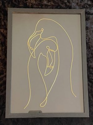 Flamants roses en fil d’aluminium – création artisanale ALU'SYL
